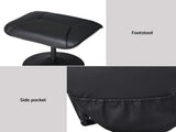 Artiss 2X Recliner Chair Ottoman Heated Massage Black RECLINER-A14-PU-BKX2
