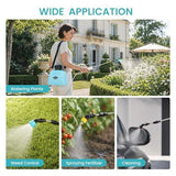 5L Electric Garden Sprayer with Telescopic Wand 3 Mist Nozzles, Shoulder Strap, Rechargeable V1107-119-62883