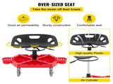 Rolling Garage Stool, 300LBS Capacity, Adjustable Height from 18 in to 23 in, 360-degree Swivel V952-YCTYXAPJYL4PDBZGEV0