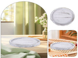 Rustic Round Wooden Serving Tray for Tea Cups, Kitchen, Dining, and Home Use - Decorative and V1192-AZ-W-33149