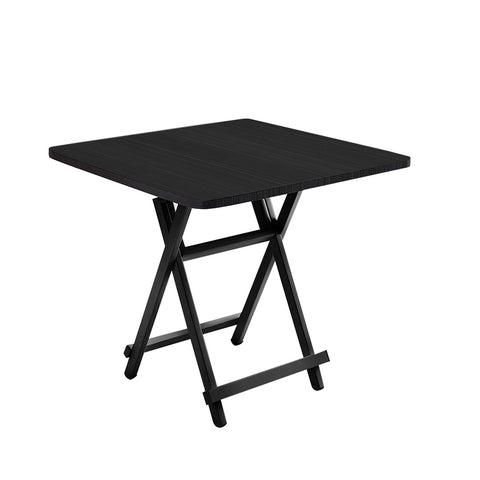 SOGA Black Dining Table Portable Square Surface Space Saving Folding Desk Home Decor TABLE1206TALL