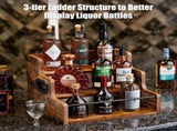 CARLA HOME 3-Tier Liquor Bottle Display Shelf Rack Bar Organizer for Whiskey, Wine, Coffee Syrups, LSB-36362