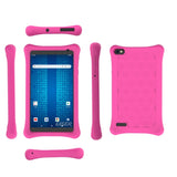 Laser 7 Inch Android 13 Tablet 3GB 32GB Pink Silicon Case V1031-MID-7A13P-013