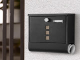 Wall Mounted Lockable Mailbox Galvanized Steel w/ Copper Lock V178-66797