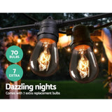 65m LED Festoon String Lights Outdoor Christmas Wedding Waterproof Garden Decor LIGHT-A-S14-70-WW