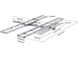 Motorcycle Carrier, 2-Bike 272.15KGS Aluminum Motorcycle Carrier Hitch Mount, Loading Ramp, Scooter V952-MTCYSJLZ600BGLI5EV0
