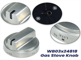 5PCS WB03X24818 Stainless Steel Stove Knob Replacement V1369-AZ3-W-12781