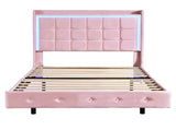 Levede King Single Floating Bed Frame With RGB LED Light Headboard USB Charge BF1062-KS-PK-AU