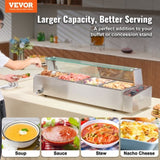 VEVOR Commercial Electric Food Warmer Countertop Buffet 4*8Qt with Glass Shield V952-SYSPBWQBLZK4RHM29V3