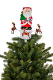 Christmas Tree Topper Santa with Movement Images Lights Snow & Music 112_BLU007