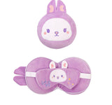 2-in-1 Convertible Eye Mask & Travel Neck Pillow Set - Plush Fabric with Snap Closure V888-ELOSUNG35238