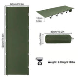 Portable Camping Cot Compact Folding Bed Green V728-LP1005008255703596