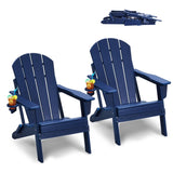 Adirondack Chair Plastic, Set of 2 All-Weather Portable Folding Fire Pit Chair, Outdoor Adirondack V952-SLADLDKYLSKZ3IJ8KV0