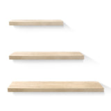 Artiss Floating Wall Shelf Set of 3 Oak FURNI-WALL-SHELF-WD