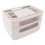 Router Storage Box 2 Layer Dust Proof Multifunctional with Lid Cable Management Router Box for Modem V1294-YM0901-3117240219211
