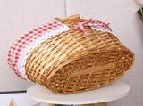Wicker Picnic Basket Willow Woven Hand Basket Rustic Picnic Activities Handle Basket V1294-YM0715-211103AH01-2