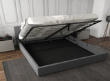 Milano Capri Luxury Gas Lift Bed With Headboard - Grey No.28 - Double ABM-10001605