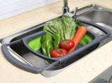 Collapsible Silicone Colander with Extendable Handles V1237-ZY-818-045