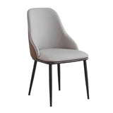 VELLUTO Dining Chair Modern upholstered Leather Kitchen Chairs with armrests Bathtub Chair Leisure V255-SE-DICH-LGREY