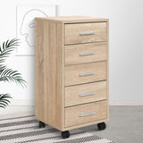 Artiss Filing Cabinet 5 Drawer Office Storage Organiser FURNI-O-CAB-5D-WD