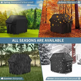 1 Piece 420D Oxford BBQ Grill Cover, Waterproof UV-Resistant Outdoor Protector for Charcoal Grills, V1189-LC-HW-00292