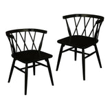 Sierra Cross Back Oak Chair - Set of 2 V199-CH061XBSF2B