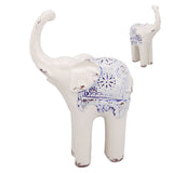 Elephant Ceramic Decor Safe Round Slippy Exquisite Porcelain Elephant Sculpture for Home Office V1294-YM0512-3115220138311