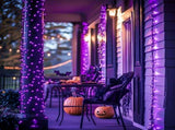 LED White Christmas Lights Outdoor, String Lights Plug in Extendable, 8 Modes Christmas Tree V1107-124-69478-PUR-50M400