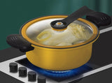Darzheoy Nonstick Ceramic Coated Sauce Pan with Lid, Crock Pot with Twist & Lock Handles, Micro V1189-WXFWAL-20260326-02319