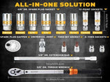 ELEAD 16Pc Spark Plug Socket Set 3/8" Drive Torque Wrench Kit CR-V Removal Tool V465-70152