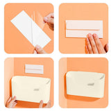 Plastic Wall Mount Storage Bin No Drill Cabinet Door Organizer With Adhesive Stickers For Kitchen V1369-AZ3-W-14933