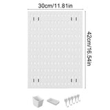 Peg Board Organizer, Plastic Pegboard Panels, Wall Mount Display Peg Board Panel Kits for V1366-AZ2-W-23515