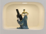 Dancing Girl Figurines Wine Holder Statue Synthetic Resin Wine Bottle Rack Stand for Bar Counter V1294-YM0716-3117220165312