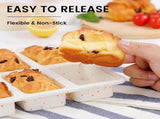8-Cavity Mini Loaf Pan, Non-Stick Silicone Bread Mold with Sturdy Stainless Steel Frame Perfect V1341-ZY-2HL7SVVS-2PCS