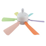 Socket Light Fan LED Dimmable Remote Control Socket Ceiling Fan with 6 Leaves E26 E27 Base for Home V1294-YM0901-3119250013411