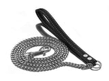 LGCASL Traction Leash Leather Strong Metal Stainless Pet Chain for Dog Black V1189-LWWAL-20260325-02687
