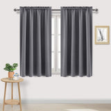 2*Curtain Grey Curtains Thermal Insulated Noise Reducing Energy Efficiency Small Window Decor for V1366-AZ2-W-20604