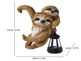 Solar Resin Sloth Garden Light - Hanging Lantern Wall Decor with Warm LED, Outdoor Waterproof Animal V888-ELOSUNG55524