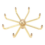 8 Holes Fountain Nozzles Brass Windmill Rotating Fountain Water Spray Head for Rockery Fish Pond V1294-YM0521-3111230049512