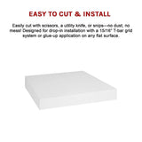 12x Smooth Drop Ceiling Tile 2ft x 2ft PVC Ceiling Panel V63-952641