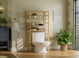 Fin Super Large Wooden Storage Unit 6 Adjustable Shelves Home Kitchen Organization V767-JJ-ZZ1386