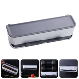 Utensil Hanging Rack with Chopstick Holder, ABS Plastic, Grey and White, Kitchen Wall Mount V1192-AZ-W-32756