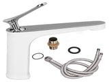 G1/2 Single Handle Basin Mixer Tap with Metal Handle Durable Solid Brass Bathroom Faucet V1294-YM0715-3112210112311