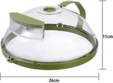 Microwave Splatter Cover, Cover with Water Guidance,Splash-Proof Food Cover Large V1192-AZ-W-12163