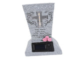 Solar Cemetery Grave Vase Resin Gravestone Vase with LED Ground Stake Adjustable Drainage System for V1294-YM0901-3111250130111