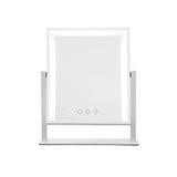 Embellir Makeup Mirror 25x30cm Hollywood Vanity with LED Light Rotation White MM-STAND-2530LED-WH