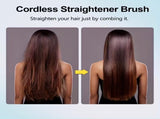 Cordless Hair Straightener Brush, Rapid heating, Hot Comb Hair Straightener for Women, Lightweight, V1105-YASZ-01