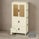 CARLA HOME 3 - Tier Foldable Wardrobe Cabinet - White - Plastic - Clothe Storage V178-36498