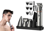 Professional Hair Clippers Trimmer Kit Washable Electric Razor Hair Trimmer For Men-Silver V1263-JX-7490
