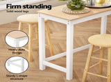 Artiss Bar Table and Stools Set Dining Desk Kitchen Chairs Cafe Pub BA-TAB-CHR-SET-NT